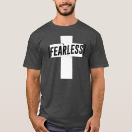 Camiseta La cruz sin miedo nunca renuncia a la fe cristiana