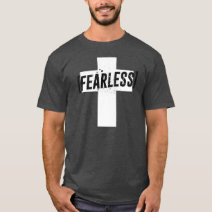 Camiseta La cruz sin miedo nunca renuncia a la fe cristiana
