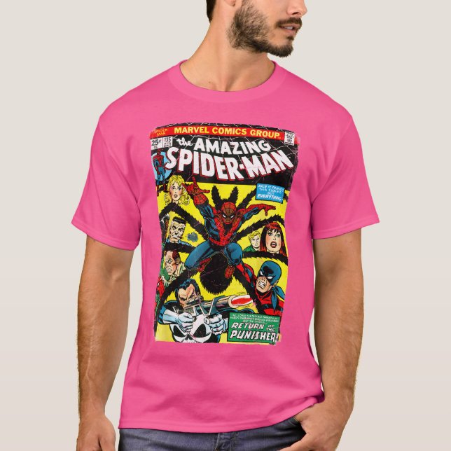 Camiseta La cubierta de la historieta de Spider (Anverso)