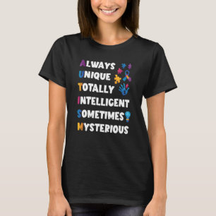 Camiseta La Cuestión Del Autismo Siempre Es Única Y Totalme