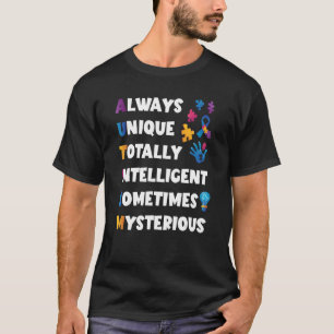 Camiseta La Cuestión Del Autismo Siempre Es Única Y Totalme