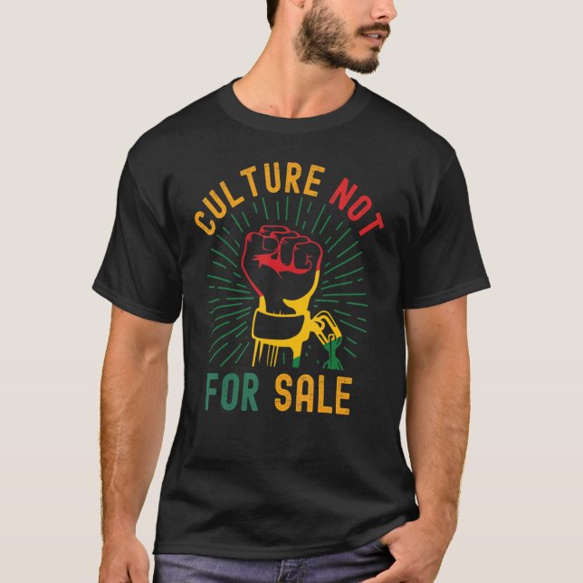 Camiseta La cultura no se vende Orgullosa mano de puño afri (Anverso)