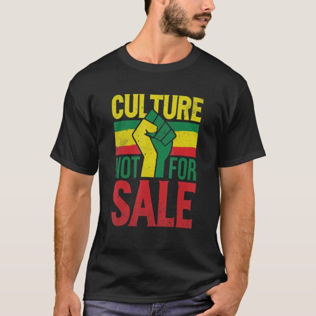Camiseta La cultura no se vende Orgulloso negro americano (Anverso)