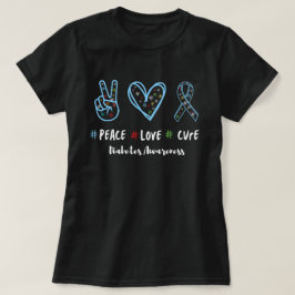 Camiseta la cura del amor por la paz para el mundo de la co