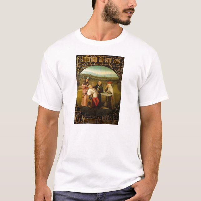 Camiseta La curación de la locura de Hieronymus Bosch (Anverso)