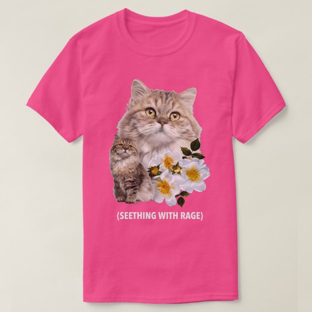 Camiseta La curiosa búsqueda de gatos con el sarcástico y g (Diseño del anverso)