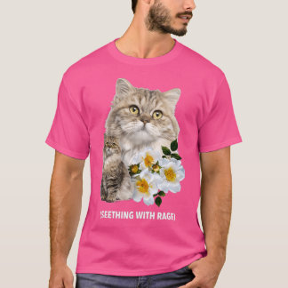 Camiseta La curiosa búsqueda de gatos con el sarcástico y g