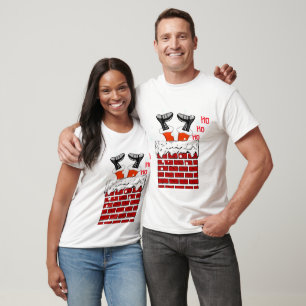 Camiseta La curiosa Santa Claus atrapada en la chimenea