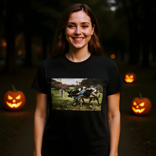 Camiseta La Dairy Maid Y La Pintura De Fantasma Halloween