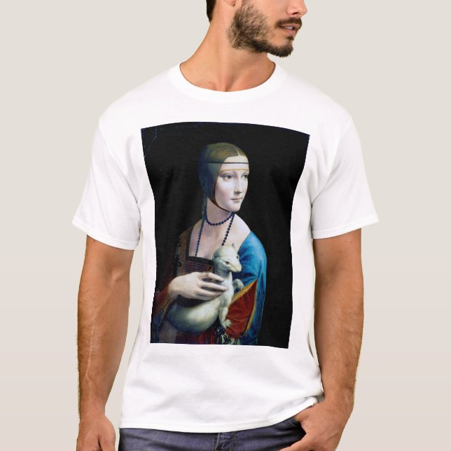Camiseta La Dama con un Ermio, Leonardo da Vinci (Anverso)