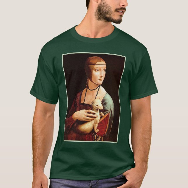 Camiseta La dama de Da Vinci con el Ermio (Anverso)