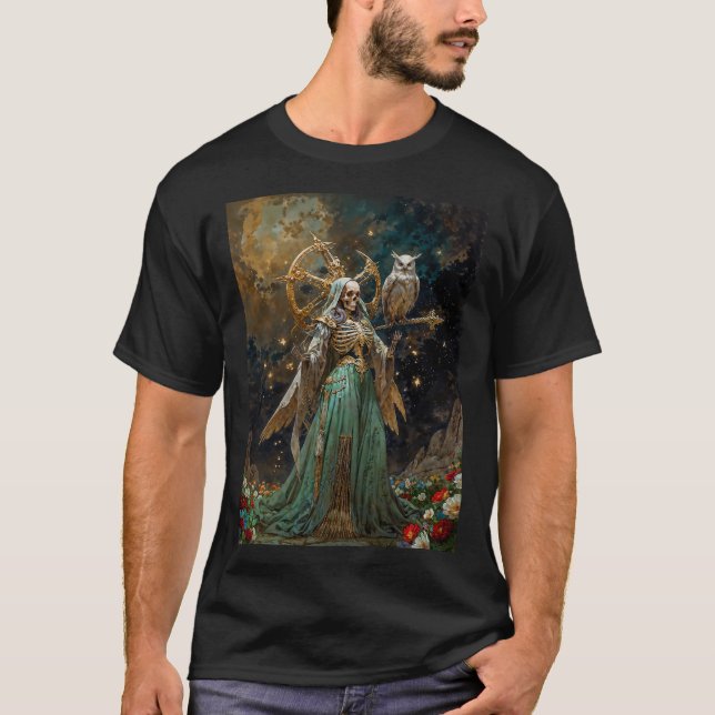 Camiseta La Dama de los Huesos Sagrados Santa Muerte (Anverso)