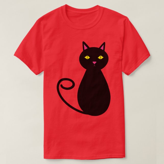Camiseta La dama del gato negro cuece el amante del gato (Diseño del anverso)