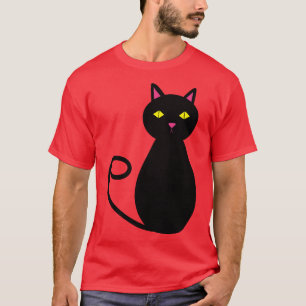 Camiseta La dama del gato negro cuece el amante del gato