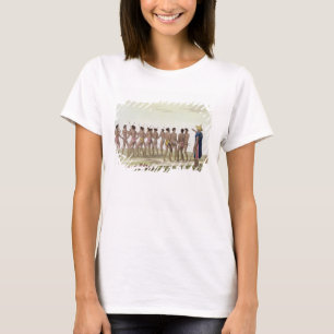 Camiseta La danza de guerra de los isleños de Caroline,