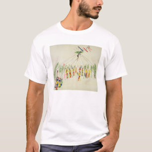 Camiseta La danza de Sun del Shoshone (pigmento en la