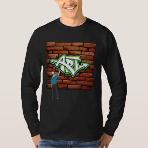 Camiseta La danza del graffiti con pintura en aerosol puede