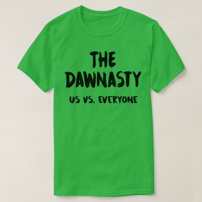 Camiseta La Dawnasty Us vs todos en negro (Diseño del anverso)