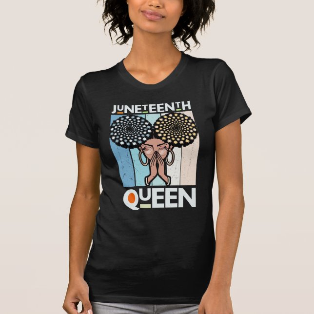 Camiseta La decimoctava reina Melanin Sista Chica negro (Anverso)