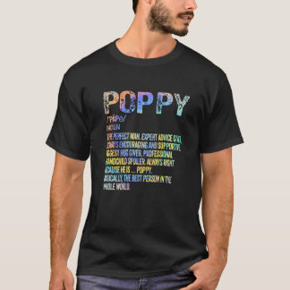 Camiseta La definición de amapola el día del abuelo