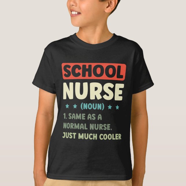 Camiseta La definición de enfermero de escuela divertida de (Anverso)