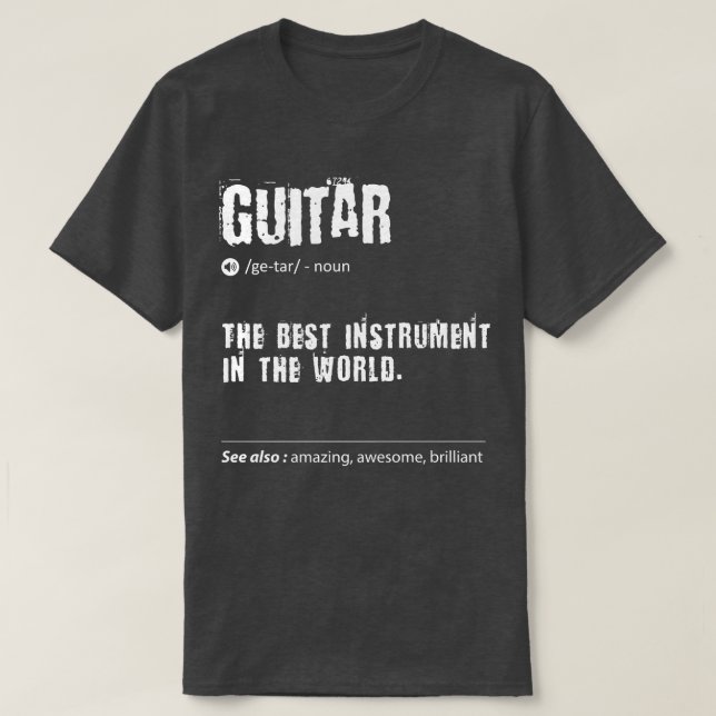 Camiseta La Definición De Guitarra Es El Mejor Instrumento  (Diseño del anverso)