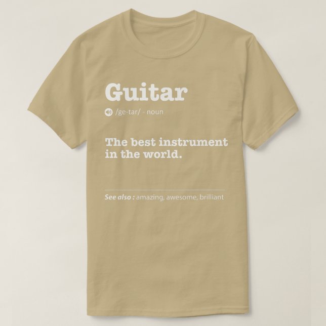 Camiseta La Definición De Guitarra Es El Mejor Instrumento  (Diseño del anverso)