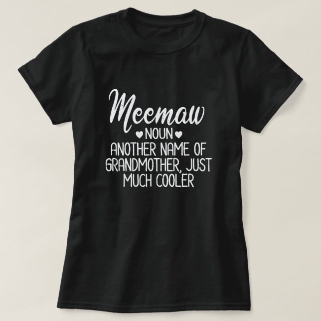 Camiseta La definición de Meemaw es un regalo divertido par (Diseño del anverso)