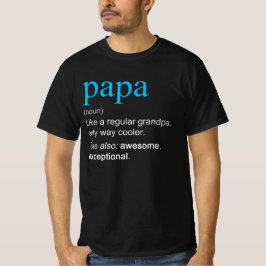 Camiseta La definición de papá noun como un abuelo sólo frí