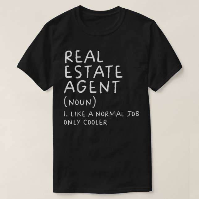 Camiseta La definición del agente inmobiliario es divertida (Diseño del anverso)