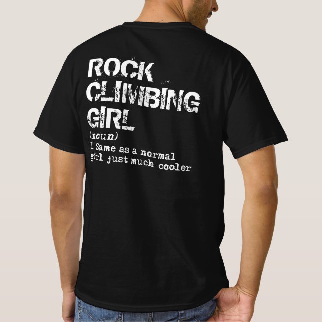 Camiseta La definición del Chica de escalado de rock es div (Reverso)