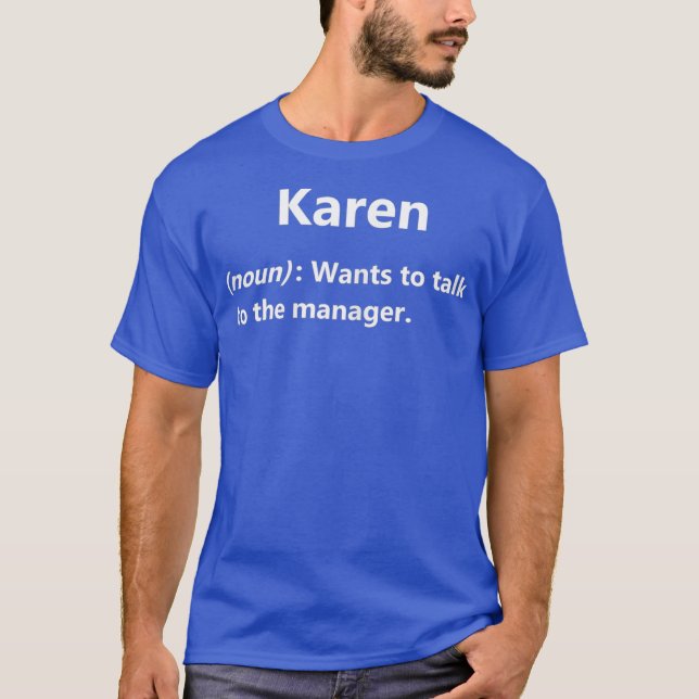 Camiseta La definición del diccionario de karen en memoria  (Anverso)