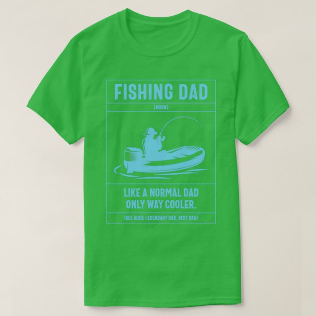 Camiseta La definición del diccionario de padre pesquero co (Diseño del anverso)