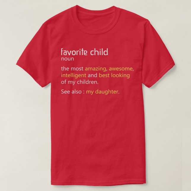 Camiseta La definición favorita del niño divertida que se e (Diseño del anverso)