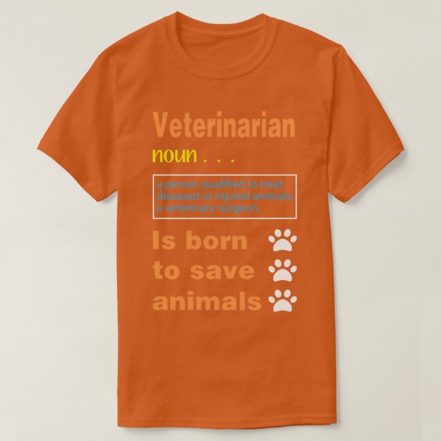 Camiseta La definición veterinaria es un trabajo veterinari (Diseño del anverso)