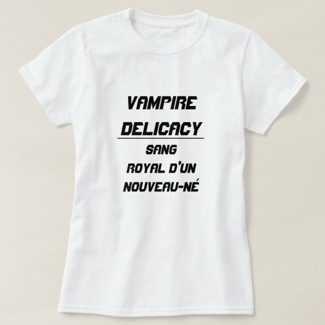 Camiseta La demencia de los vampiros Sang royal d'un nouvea (Diseño del anverso)