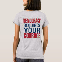 La democracia requiere coraje | Azul rojo | Revers