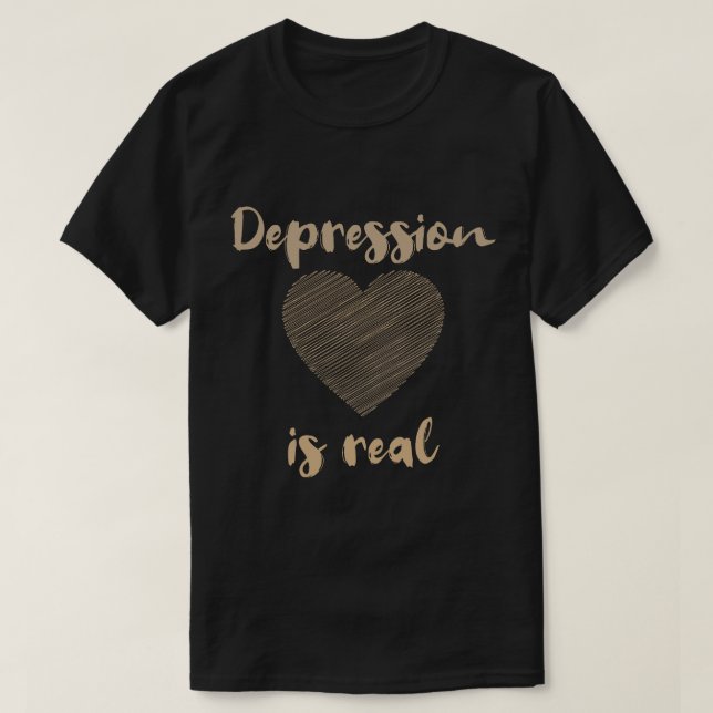 Camiseta La depresión es real (Diseño del anverso)