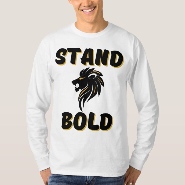 Camiseta La derecha se mantiene firme como la larga manga d (Anverso)