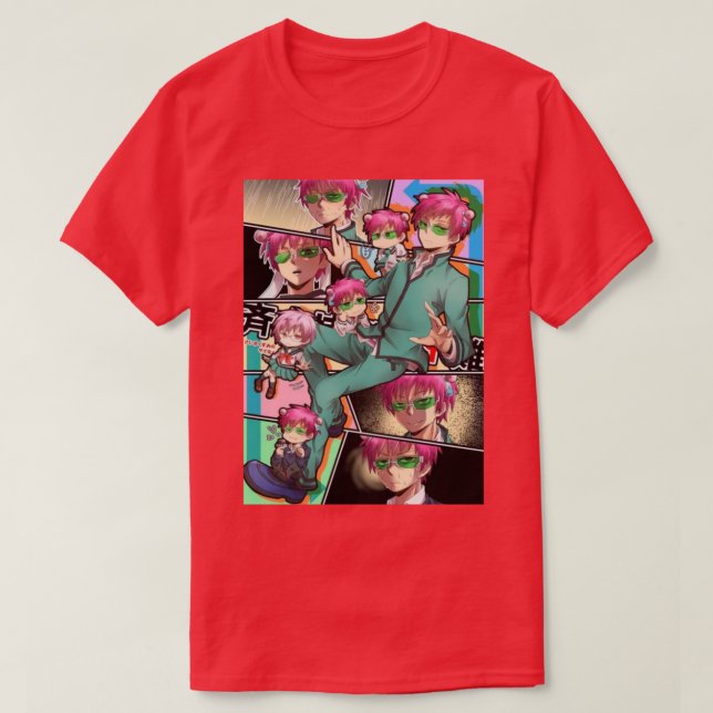 Camiseta La desastrosa vida de Saiki K 1 (Diseño del anverso)