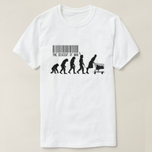 Camiseta La Descendencia del Hombre Parodia Divertida de la