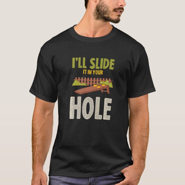 Camiseta La deslizará en su hueco de hole Bags Toss Cornhol (Anverso)