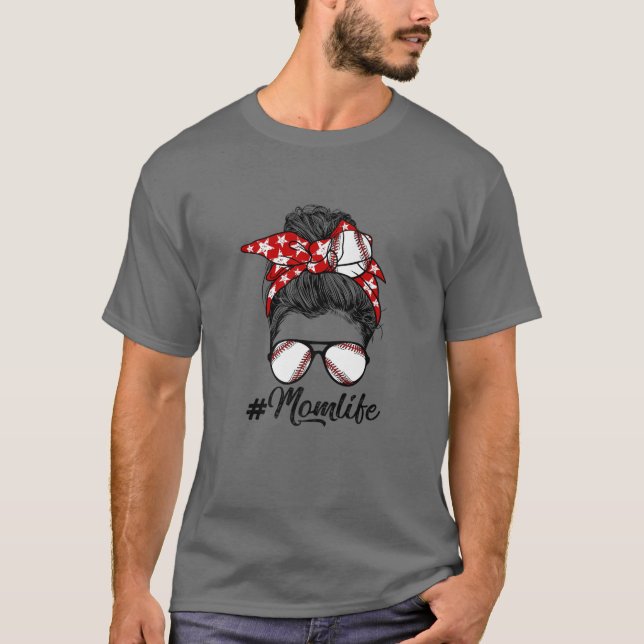 Camiseta La desordenada madre madre madre mami de béisbol e (Anverso)