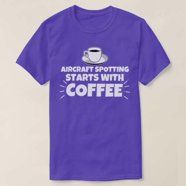 Camiseta La detección de aeronaves empieza con el café dive (Diseño del anverso)
