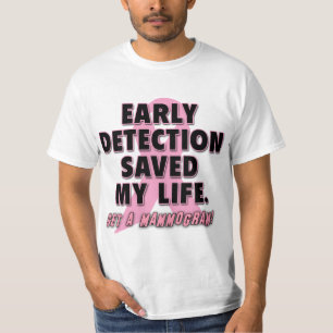 Camiseta La detección temprana ahorra diseño del cáncer