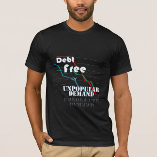 Camiseta La deuda libera por la demanda impopular, negra