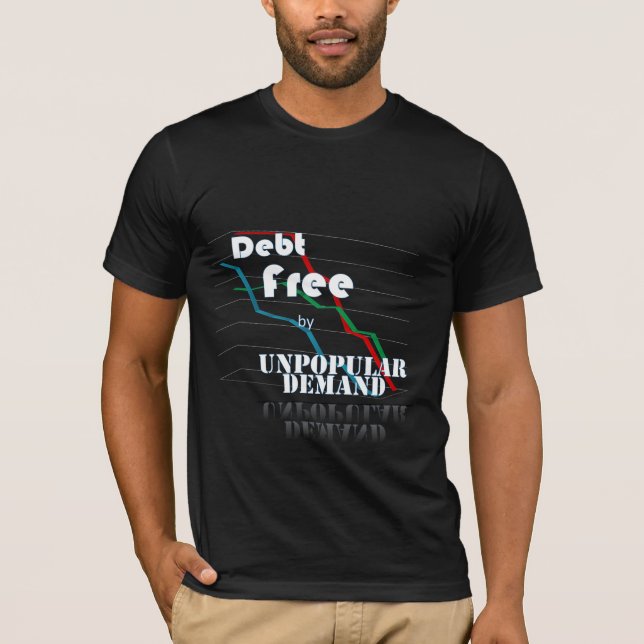 Camiseta La deuda libera por la demanda impopular, negra (Anverso)