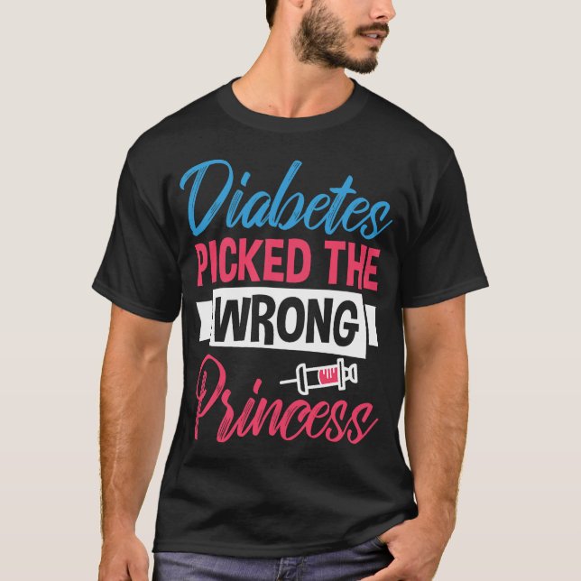 Camiseta La Diabetes Recogió La Princesa Errónea, Insulina  (Anverso)