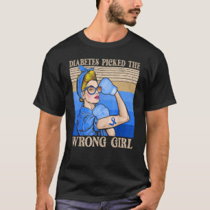 Camiseta La diabetes ventilado cogió al Chica fuerte Chica