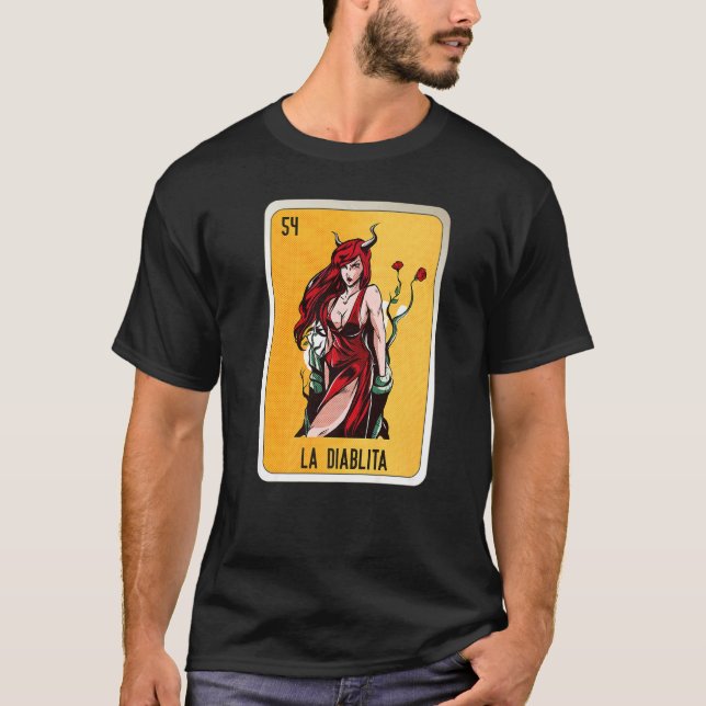 Camiseta La Diablita Mexican Slang Lottery Bingo Cards   (Anverso)